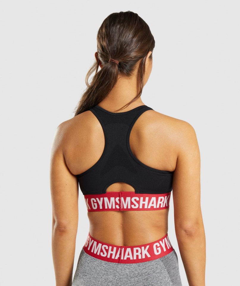 Women's Gymshark Flex Sports Bra Black | NZ 8JTSKI